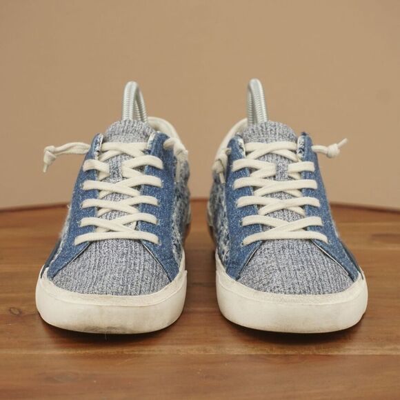 Dolce Vita Womens Zina Navy Blue White Multi Woven Sneakers Size 7.5 - Picture 3 of 9